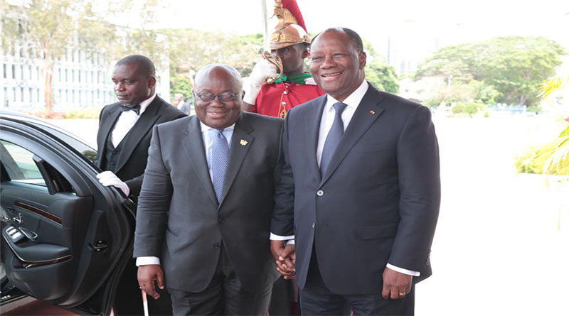 Le chef de l’Etat Alassane Ouattara félicite son homologue ghanéen pour sa réélection