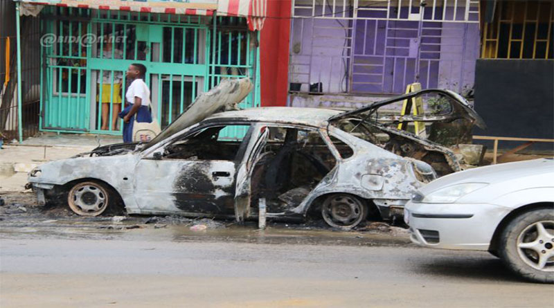 Cinq véhicules incendiés à Yopougon