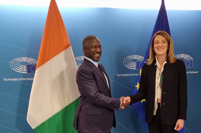 Bruxelles/ Coopération : Adama Bictogo échange avec la présidente du Parlement Européen
