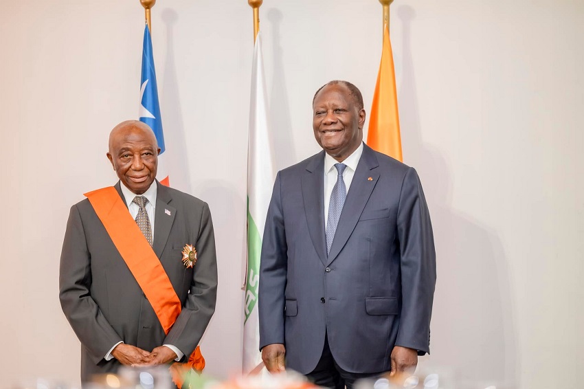 Coopération Côte d’Ivoire-Liberia : Ouattara échange avec son homologue libérien
